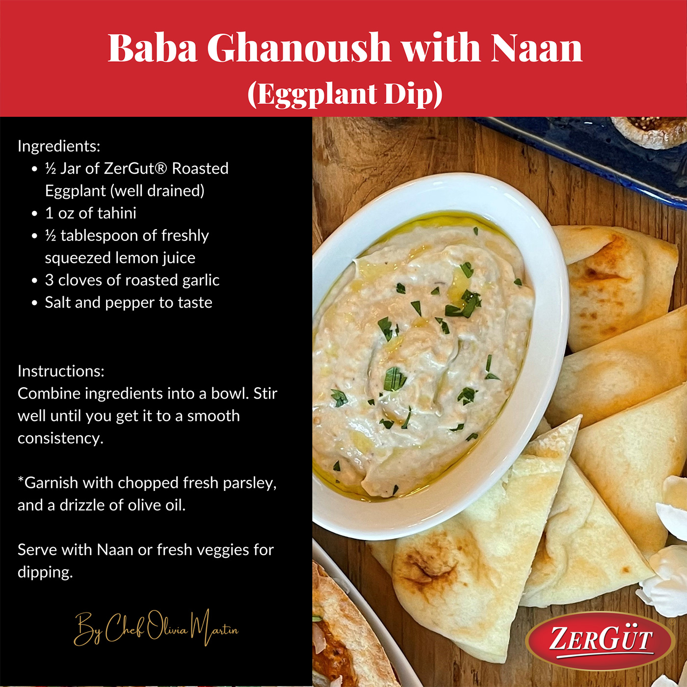 Baba Ghanoush with Naan Recipe