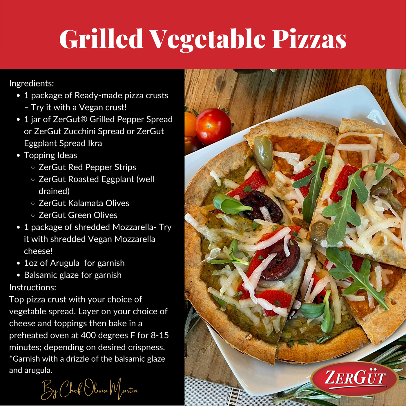 Grilled Vegetable Pizza Recipe