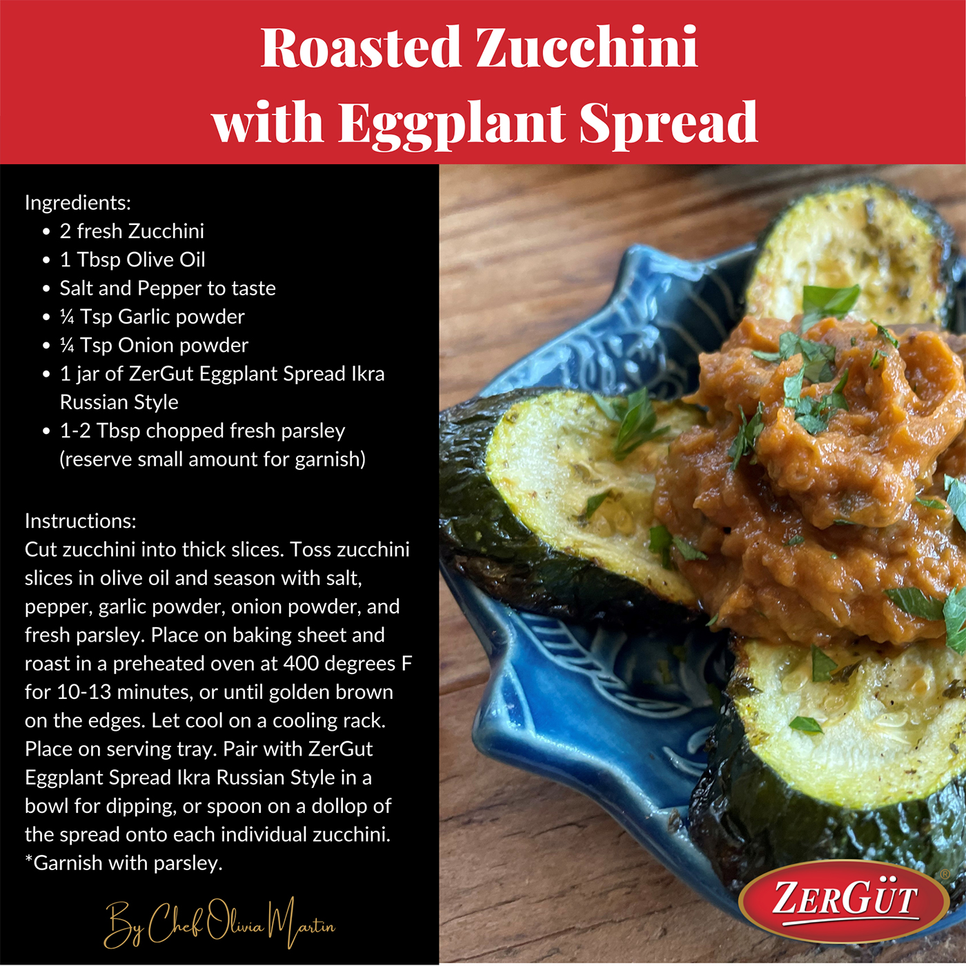 Roasted Zucchini Recipe