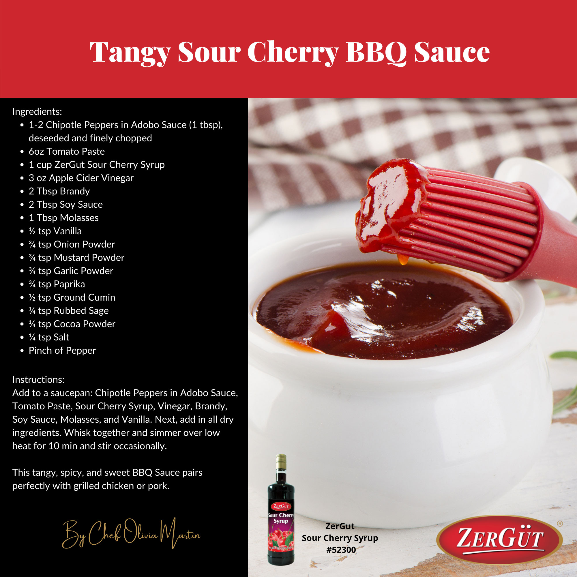 Tangy Sour Cherry BBQ Sauce Recipe